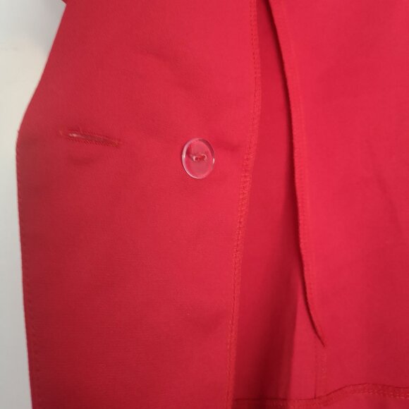 Red Blazer And Wide Leg Pants Suit Set L - Picture 13 of 13